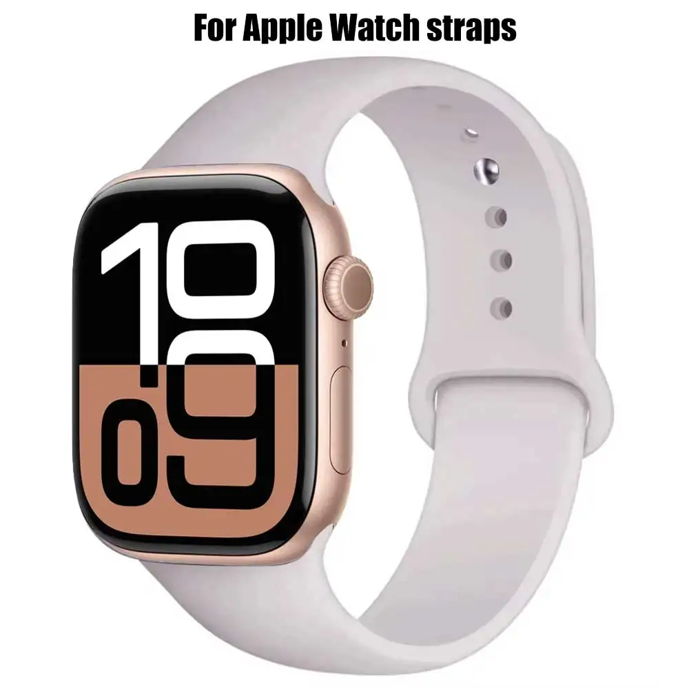 Силиконовый ремешок для Apple Watch ремешки 45 мм 44 40 41 42–46 спортивный браслет iwatch series 8