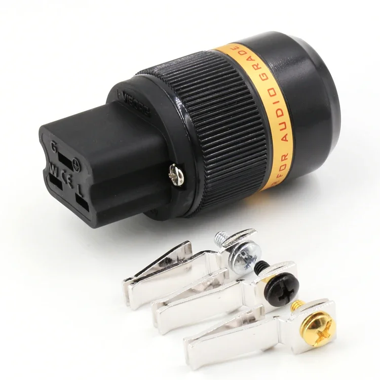 Viborg VF520R 99 99% чистая медь с родиевым покрытием 20A Разъем IEC HIFI AC Гнездовой разъем