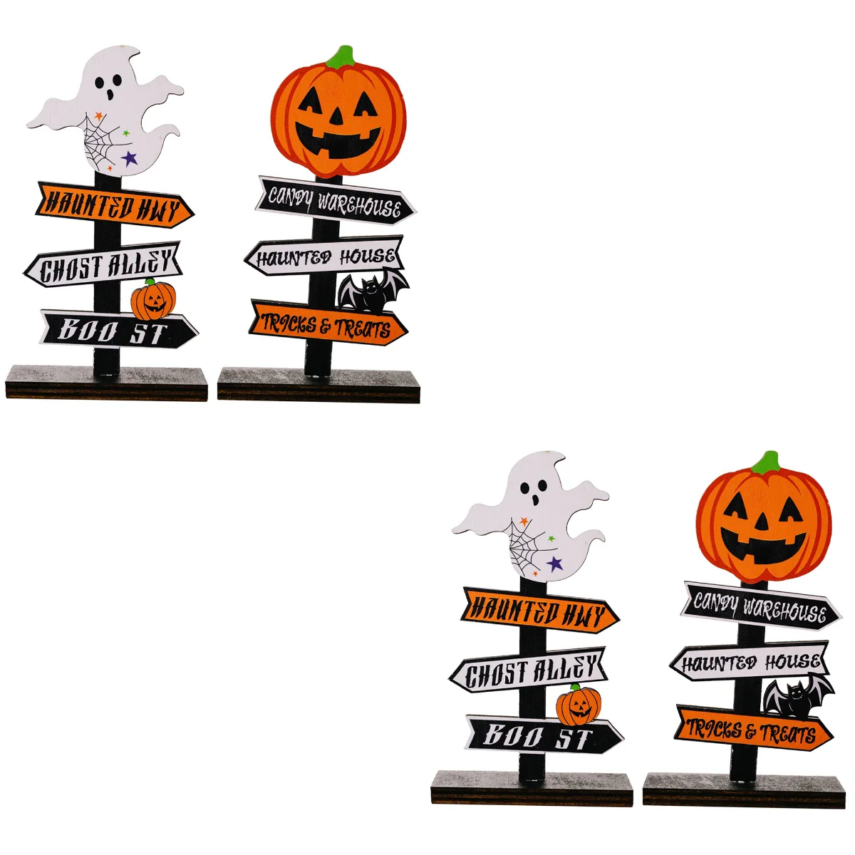 

4 шт., декоративный деревянный стол с изображением тыквы