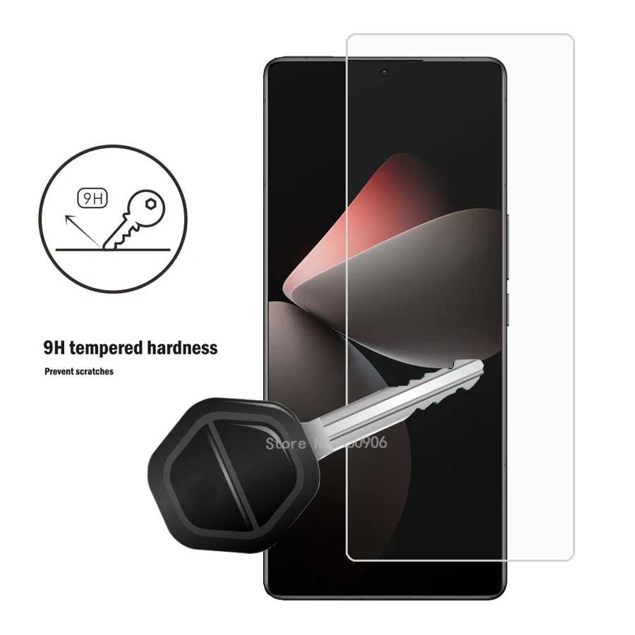Фото Прозрачная защитная пленка для экрана из закаленного стекла 2.5D edge 9H для MEIZU 21 Pro с разблокировкой по отпечатку пальца №5