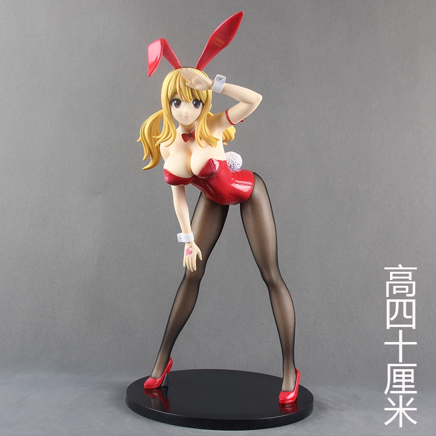 

40cm Sexy Bunny Girl Lucy Figurine Silk Stockings Cartoon Kawai Sexy Girl Pvc Model Toys Rabbit Girl Series