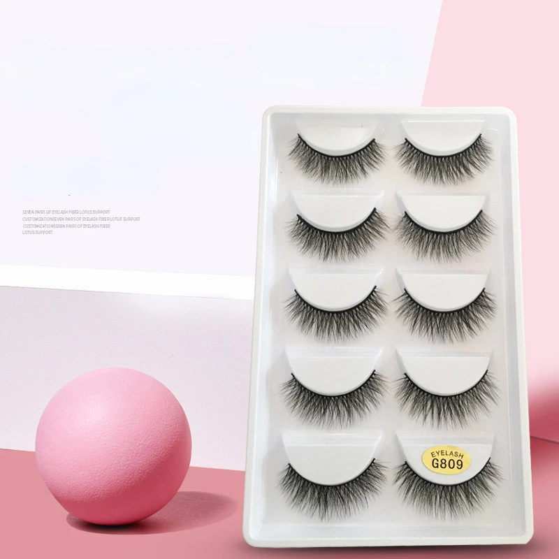 

G8 Series 5 Pairs of 3D Waterproof Mink Hair False Eyelashes Naturally Long Thick Eyelashes False Eyelashes Beauty Supplies