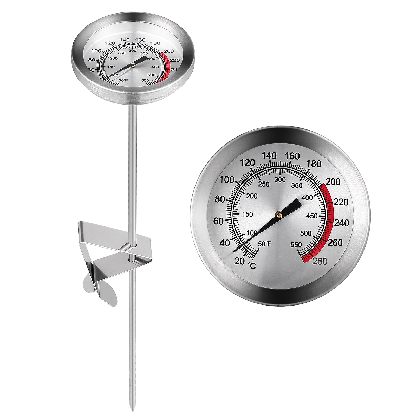 

Deep-Fried Pot Thermometer Meat Candy Cooking Kitchen Food Probe Turkey Frying Clip Stainless Steel Clips