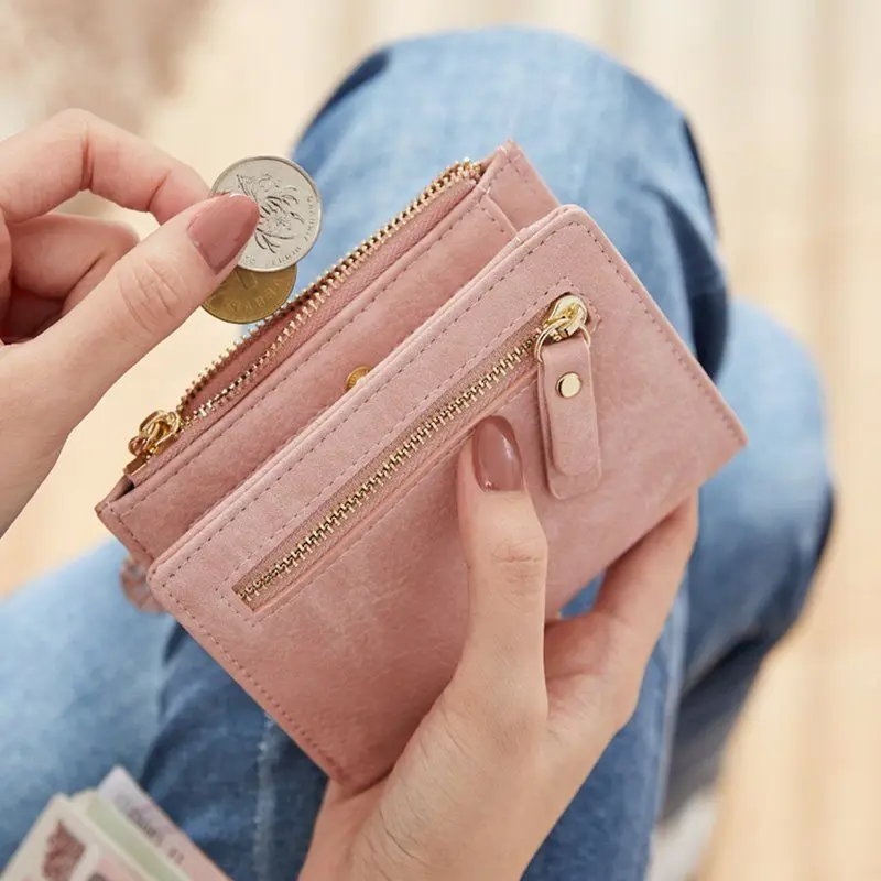 Cute Wallets PU Women Wallets Fashion Short wallet Student Coin Purse Card Holder Ladies Clutch Bag Cat Small Female Purse