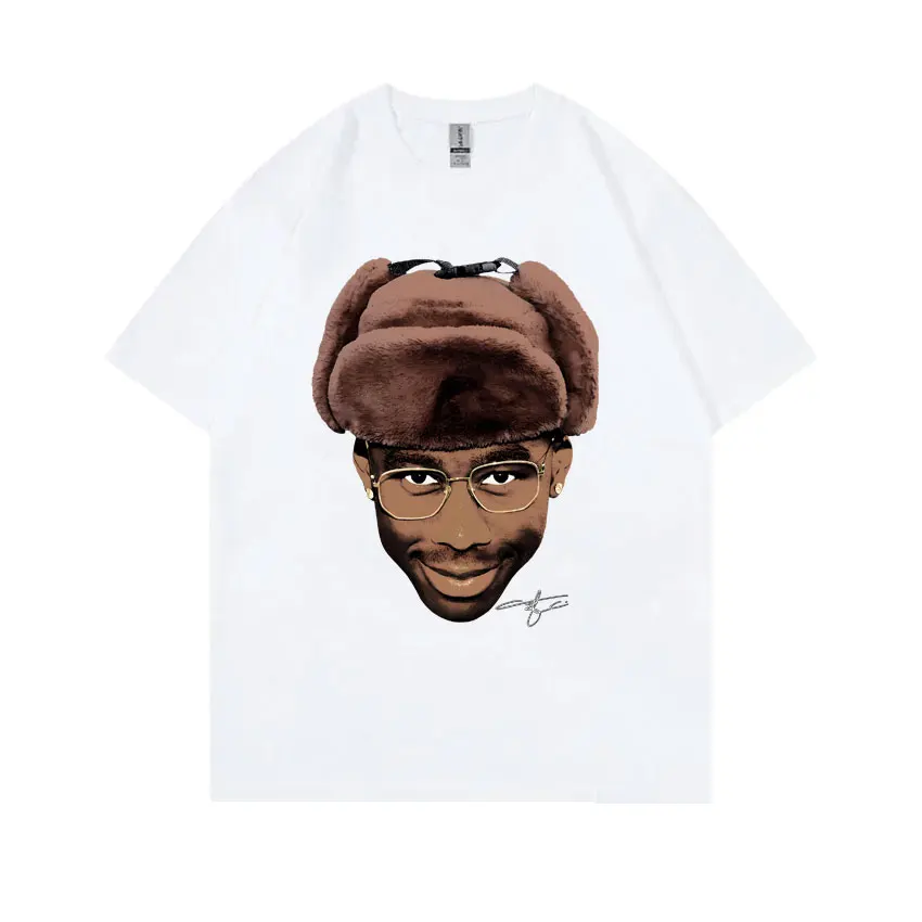 Tyler The Creator Mugshot Chromakopia Graphic T-Shirts Men Women Hip Hop Oversized Tee Shirt Streetwear Fashion Men's Clothing