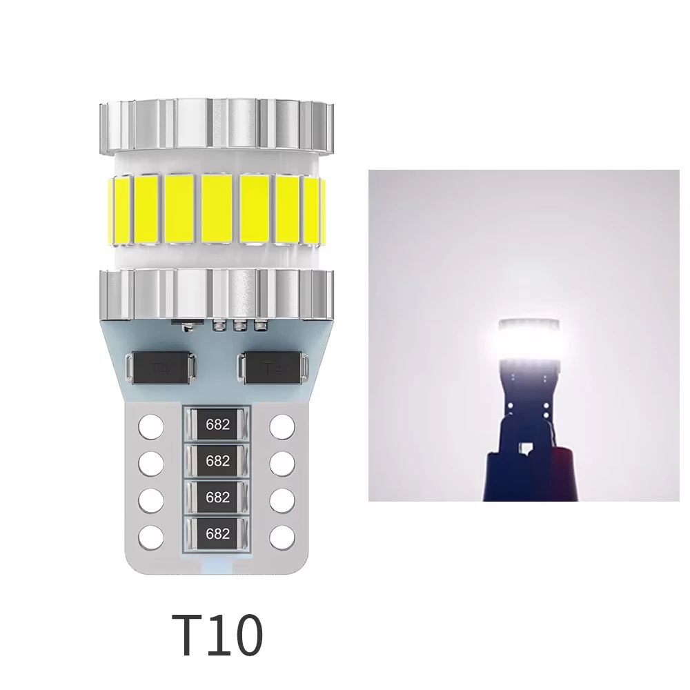 

Новый 2 шт. W5W T10 светодиодный светильник Canbus 168 194 3014 SMD для салона автомобиля, парковочный светильник, габаритные фонари, автолампы, белый, 12 В