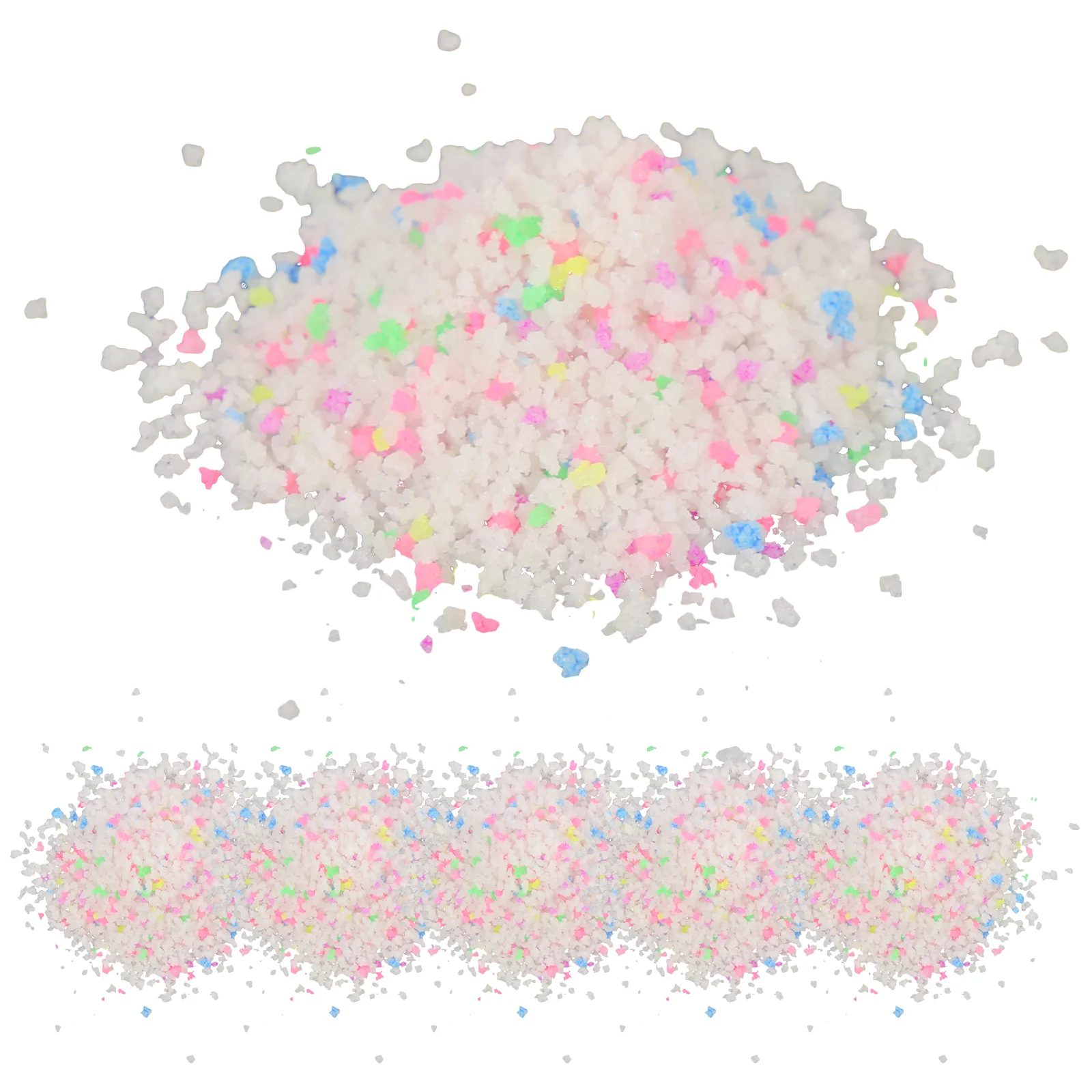 

6 Bags Glitter Decor Fluorescent Powder Colored Sand Decorative Powder Nail Decor Luminous Glitter Sand Fish Tank Luminous Sand