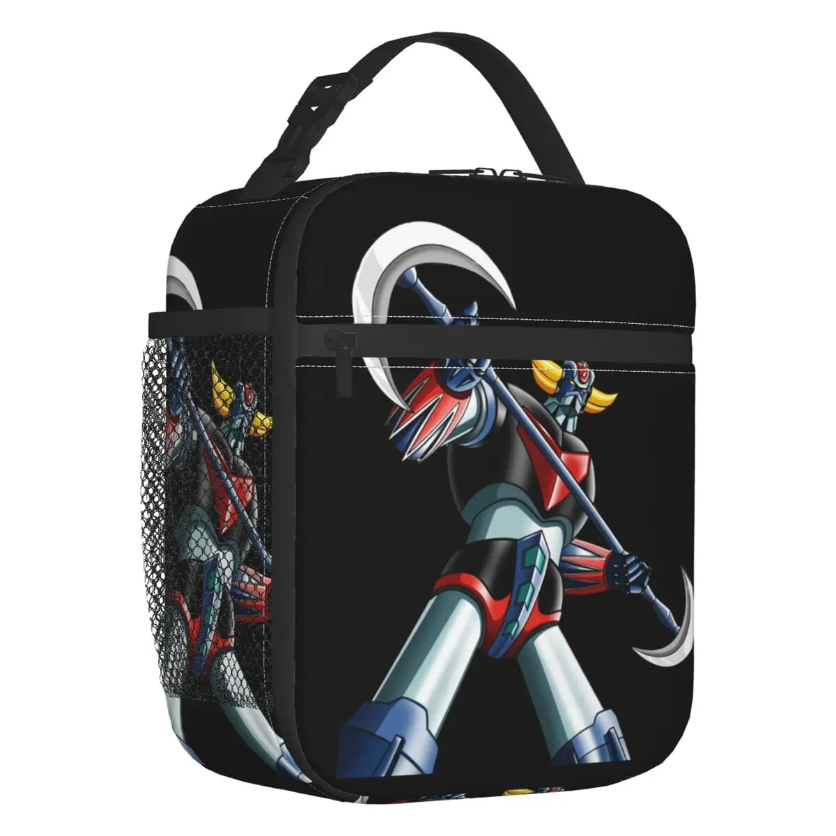 UFO Robot Goldrake Insulated Lunch Bag for Women Waterproof Grendizer Anime Thermal Cooler Bento Box Beach Camping Travel