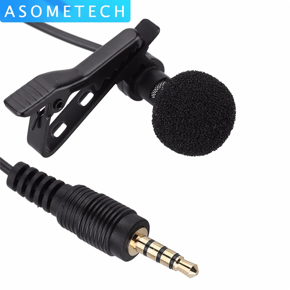 Portable Clip-on Risvolto Lavalier Microfono 3.5mm Jack Mikrofon Mini Wired Microfono A Condensatore Microfono Per iPhone Samsung Smartphone