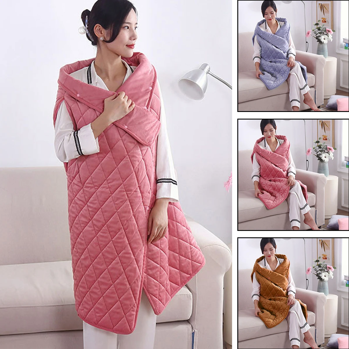 

Мягкая Бархатная шаль с подогревом, 39x55 дюймов