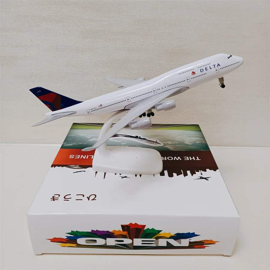 

20cm Alloy Metal Air UNITED STATES Airlines Boeing 747 B747-400 Airways Diecast Airplane Model Plane Model Aircraft with Wheels