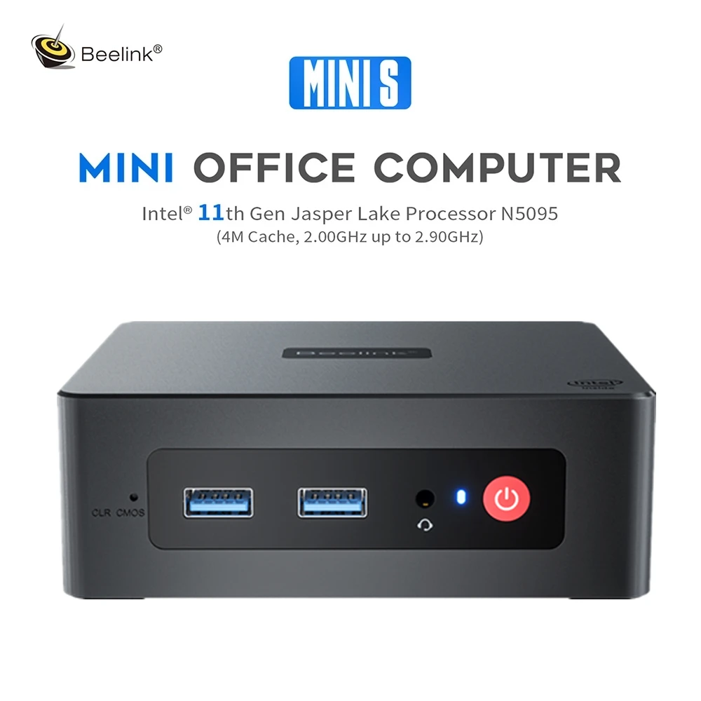 Beelink MINI S Windows 11 Mini PC Intel Celeron N5095 8GB 128GB SSD Smart Desktop Gamer Computer VS U59 GK MINI J4125 MiNI PC