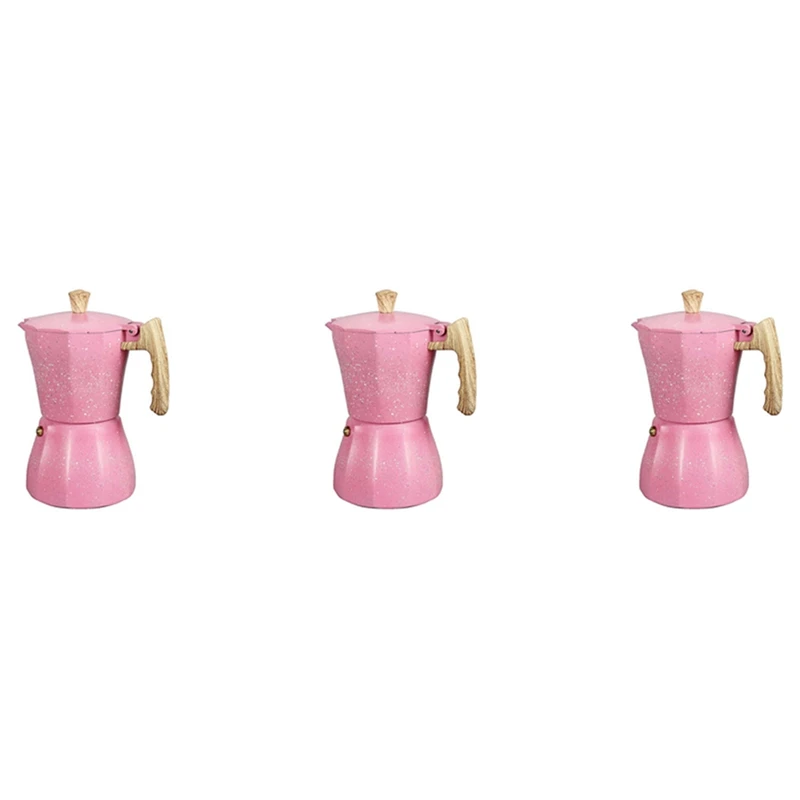 

New 3X Stovetop Espresso Maker - Moka Pot Coffee Maker For Gas Or Electric Stove Top - 3 Cups Espresso Shot Maker