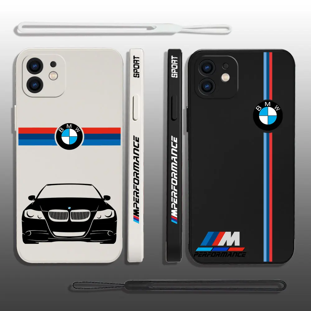 

Luxury Sports Car Brand BMW Phone Case For Samsung A53 A50 A52S A51 A72 A71 A73 A81 A32 A22 A20 A30 A21S 4G 5G with Hand Strap