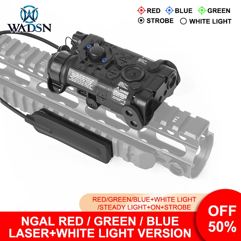 

WADSN Airsoft L3-NGAL Red Dot Laser Sight Green/Blue White Flashlight/Srtobe Picatinny Rail Tactical Weapon Light Rifle Hunting