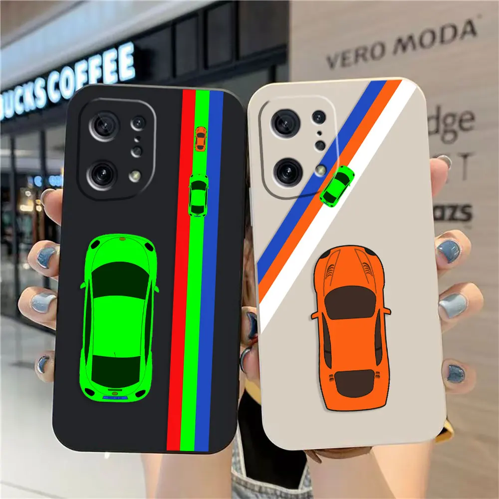 

Phone Case For OPPO OPPO FIND X5 X6 X3 X2 REALME 6 7 X7 X50 RENO ACE 2 4G 5G PRO Case Funda Cqoue Shell Capa Cartoon Sports Car