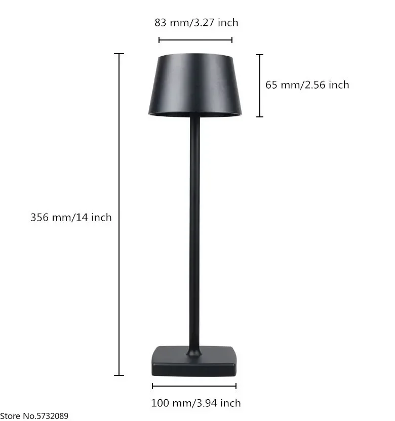 Уличная обеденная декоративная перезаряжаемая настольная лампа Zafferano Poldina с