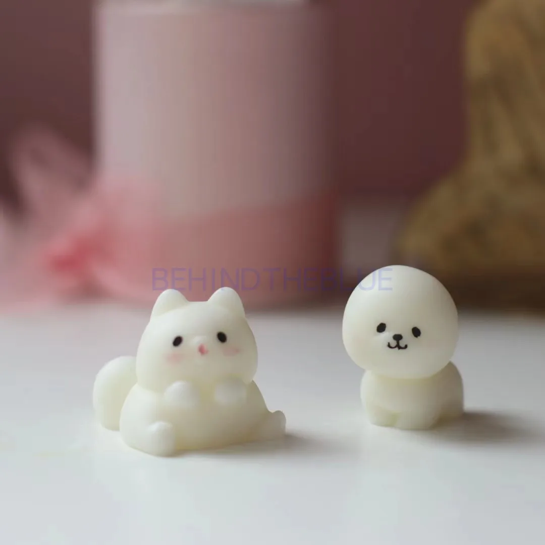 Cute Dog Silicone Mold Candle Mold for Candle Making DIY Chocolate Mold Fondant Cake Mold