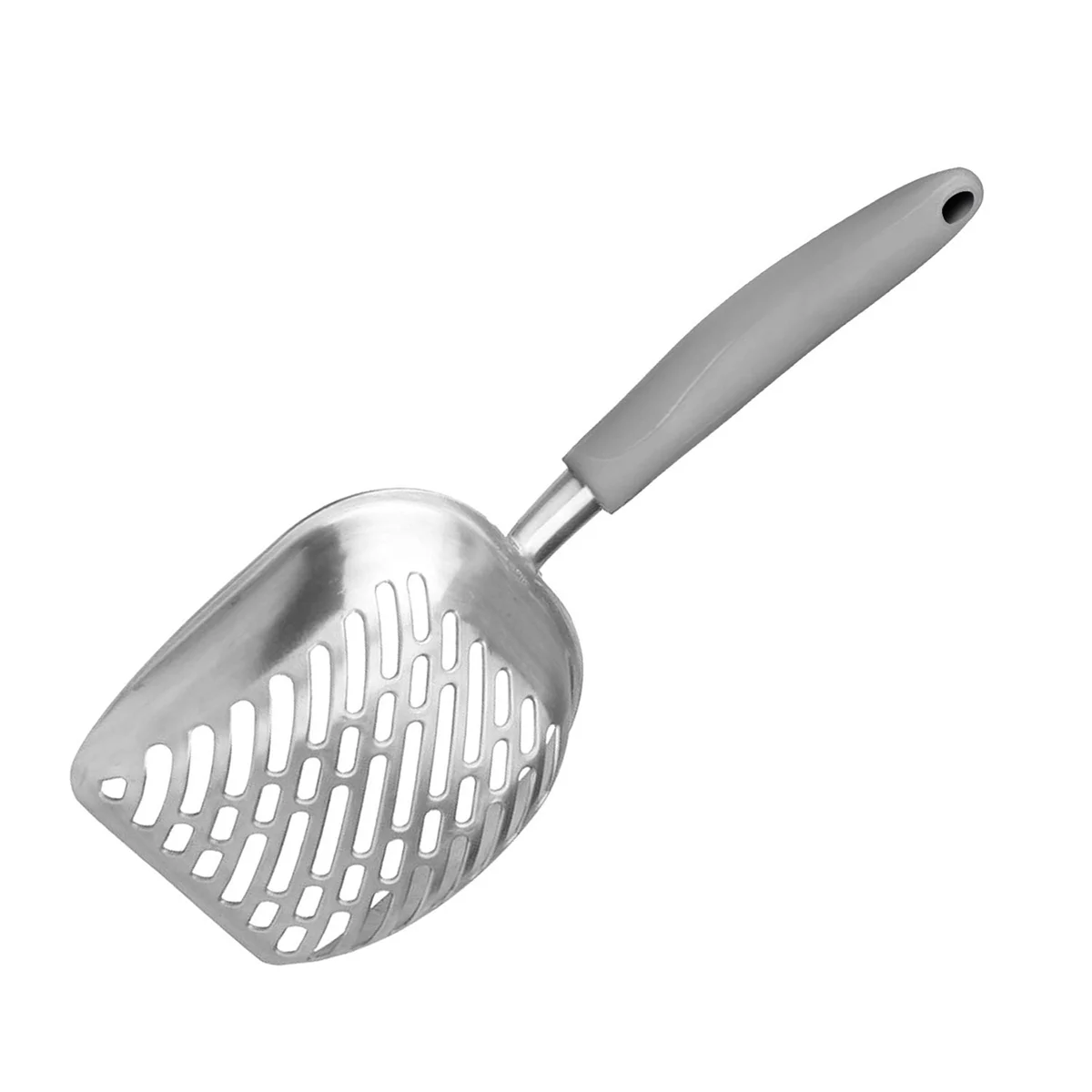 

POPETPOP Long Handle Cat Litter Scooper Durable Metal Sift