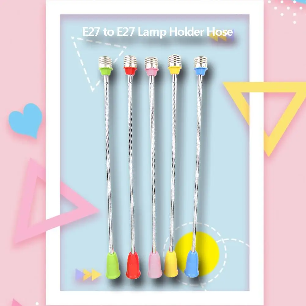 

Lamp Holder E27 Lengthened Head Conversion Hose Universal Lamp Flame Retardant PC and Copper Head Multi-Color Optional