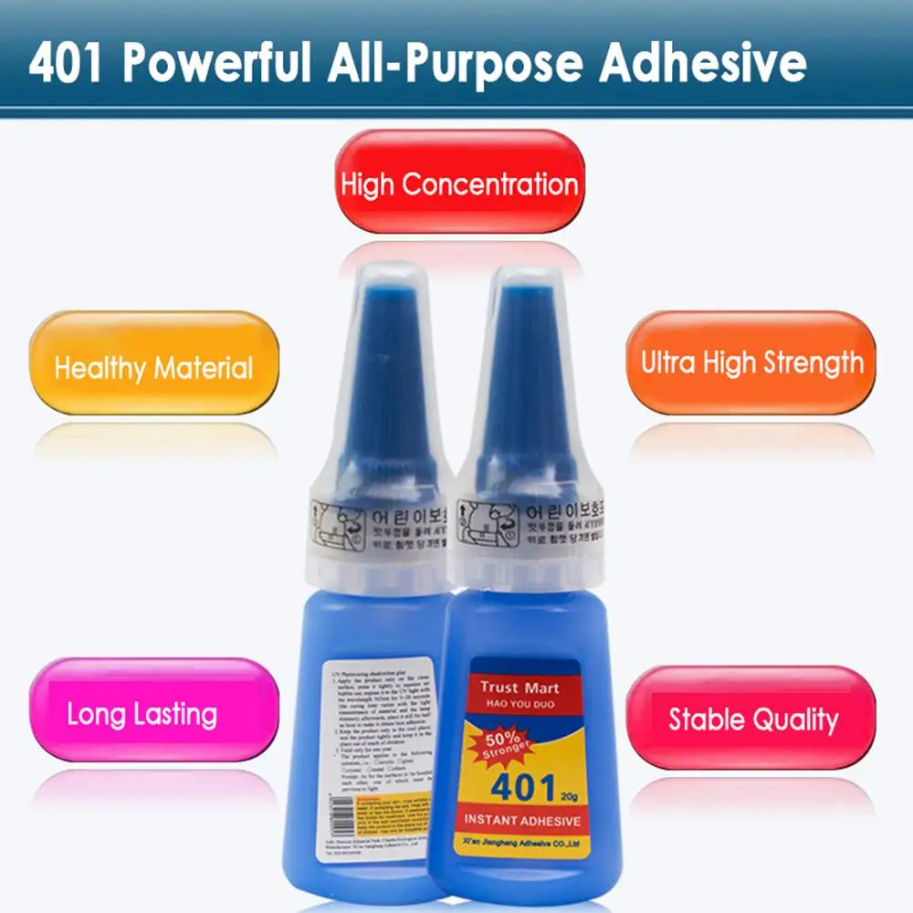 

401 Stronger Glue Instant Fast Adhesive multifunction Super Multi-Purpose Fix HOT Super Strong Liquid Colorless Adhesive Glue