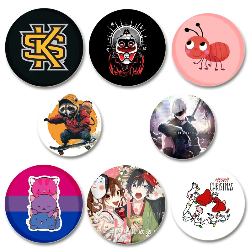 Милые булавки в виде муравьев кота Луны мультяшный значок с Пчелкой призраком