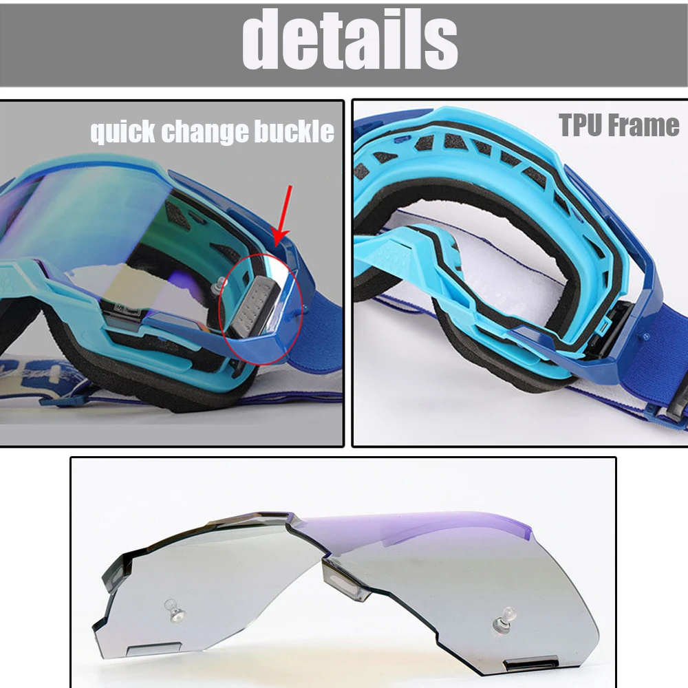 Очки для мотокросса мальчиков и девочек спортивные солнцезащитные с УФ-защитой |