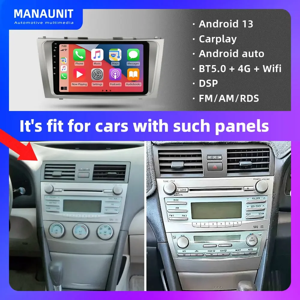 Автомобильный мультимедийный плеер для Toyota Camry XV 40 2006-2011 Carplay Android авто радио видео