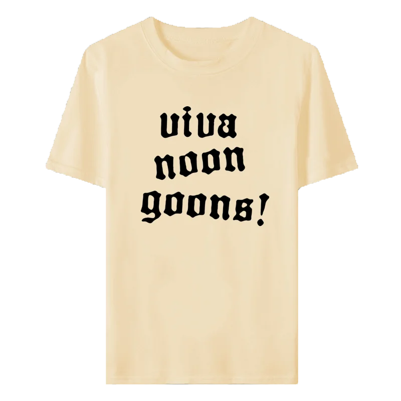 

NOON GOONS Tees Men's and Women's Unisex Letter Printed Round Neck Short Sleeve All-match T-shirt S-4XL