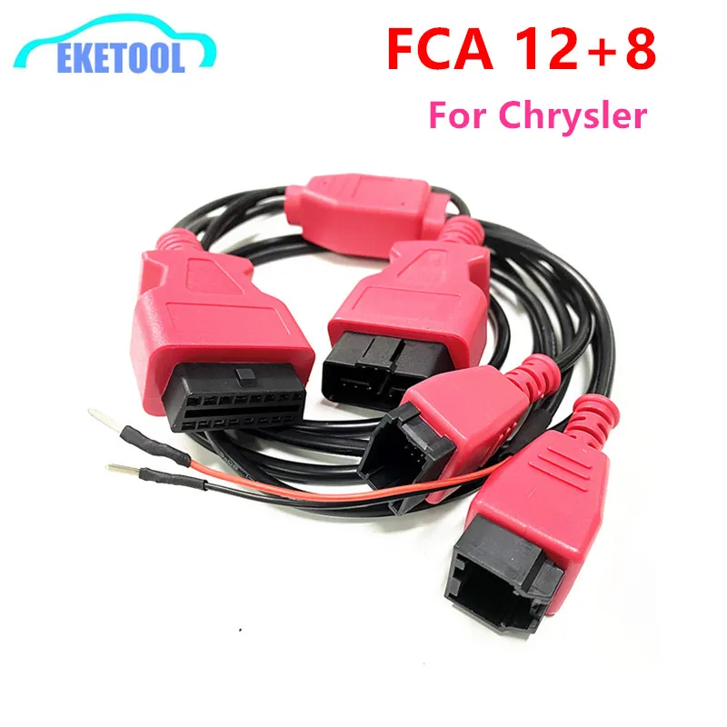 Обновленный кабель адаптера OBD2 Male + Female FCA 12 + 8 для Chrysler12 + 8 работает Autel/LAUNCH X431/OBDSTAR/кабель программирования