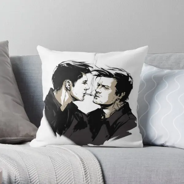 

Наволочка для подушки в стиле панк, сверхнатуральный дизайн, с принтом, для свадебной спальни, дивана, кровати, квадратная, удобная, модная, в...