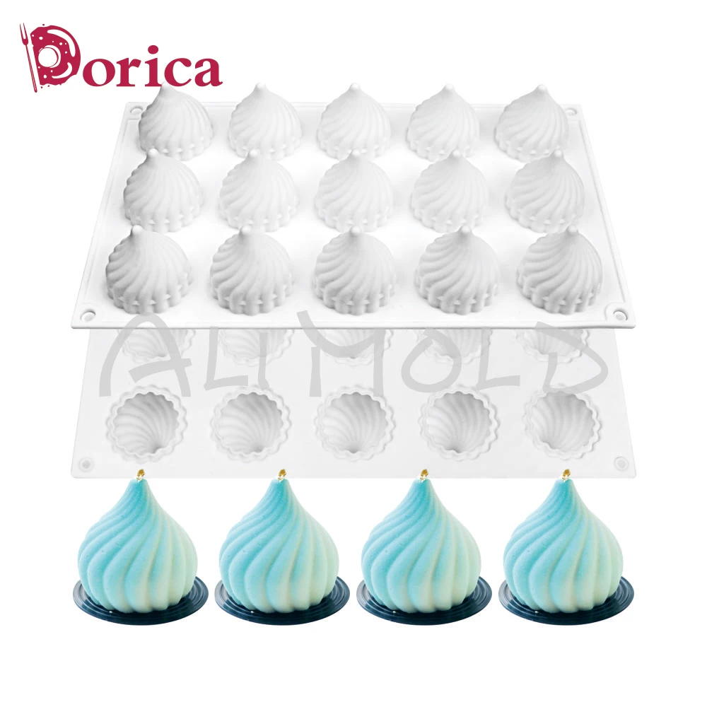

Dorica 15 отверстий, крутящаяся силиконовая форма для шоколада, мусса, торта, помадки, мыла, форма для торта, кухонные принадлежности, инструменты для украшения выпечки