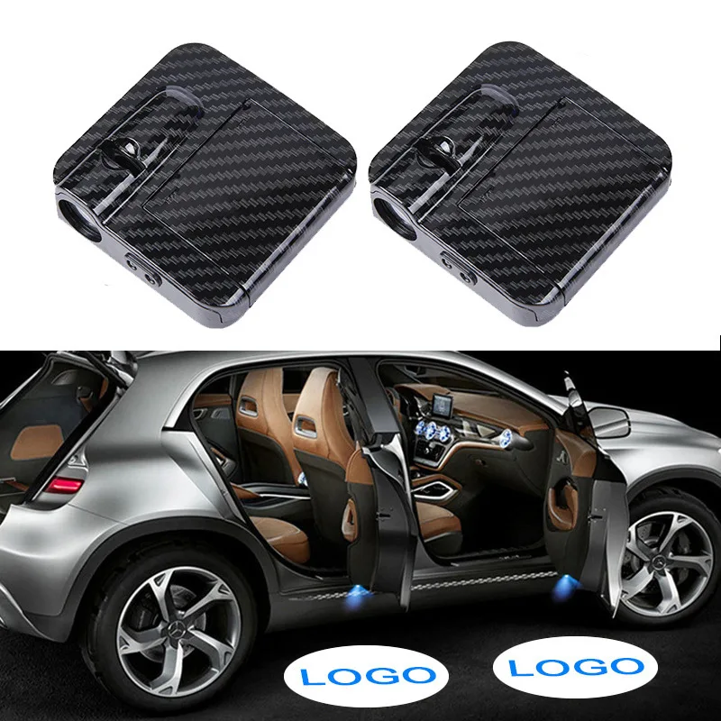 

2 Pcs Universal Led Car Door Light Auto Floor Spotlight Laser HD Projector Logo Ghost Shadow Welcome Lamp Styling Accessories
