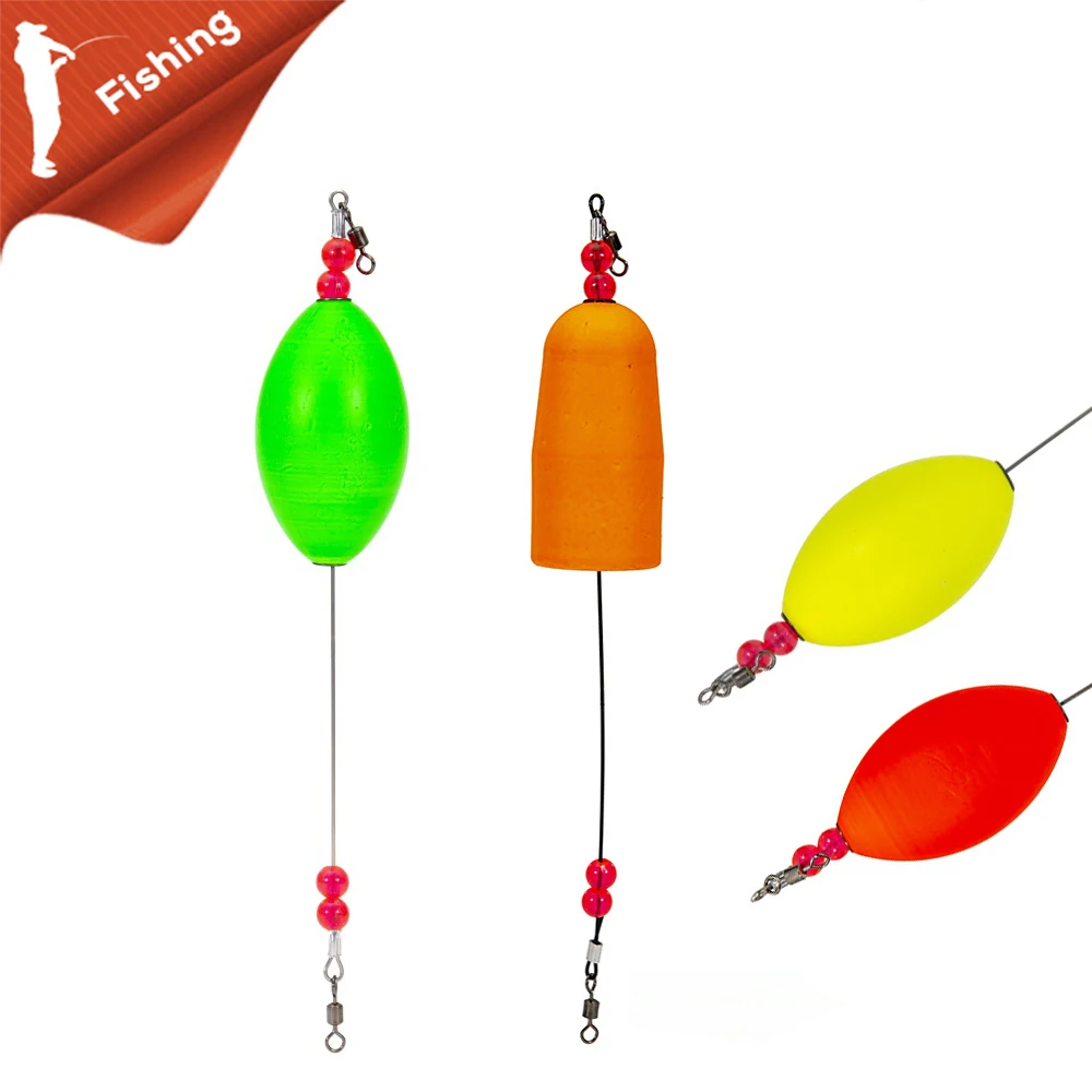 

5pcs Fishing Buoy Weighted Pop-up Cork Orange Suitable For Sea Fishing Light Stick Gear Accessories