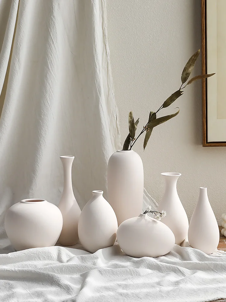 Украшение для гостиной керамическая ваза украшения интерьера белая в китайском