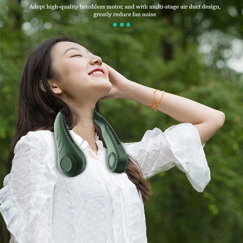 

Lazy Hanging Neck Type Leafless Wearable Portable Sports Charging USB Fan