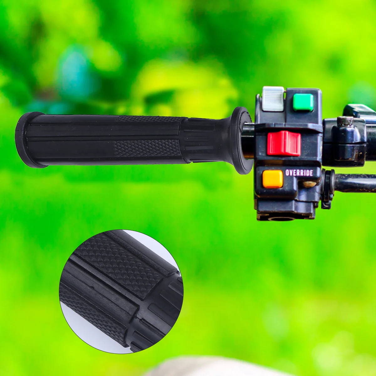 

1 Set Motorcycle Handle Grips On/Off Switch Throttle Brake Levers Kit for Pocket Bike Mini Motorcycle (Black)