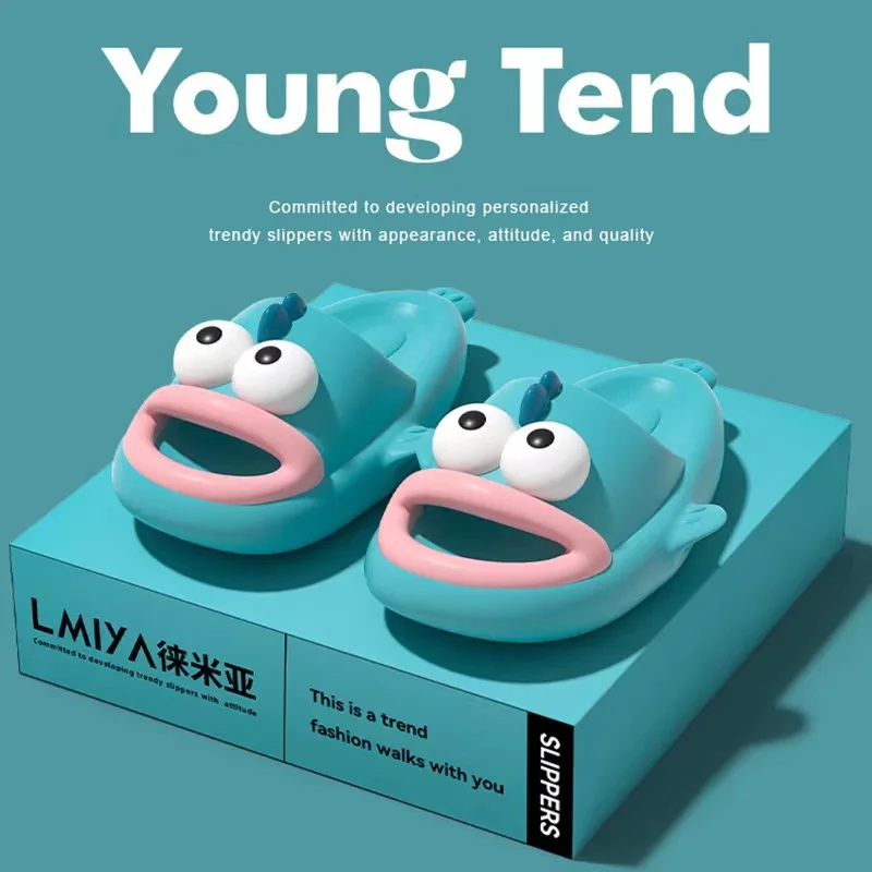 Шлепанцы из ЭВА для мужчин и женщин смешные Мультяшные сандалии Нескользящие