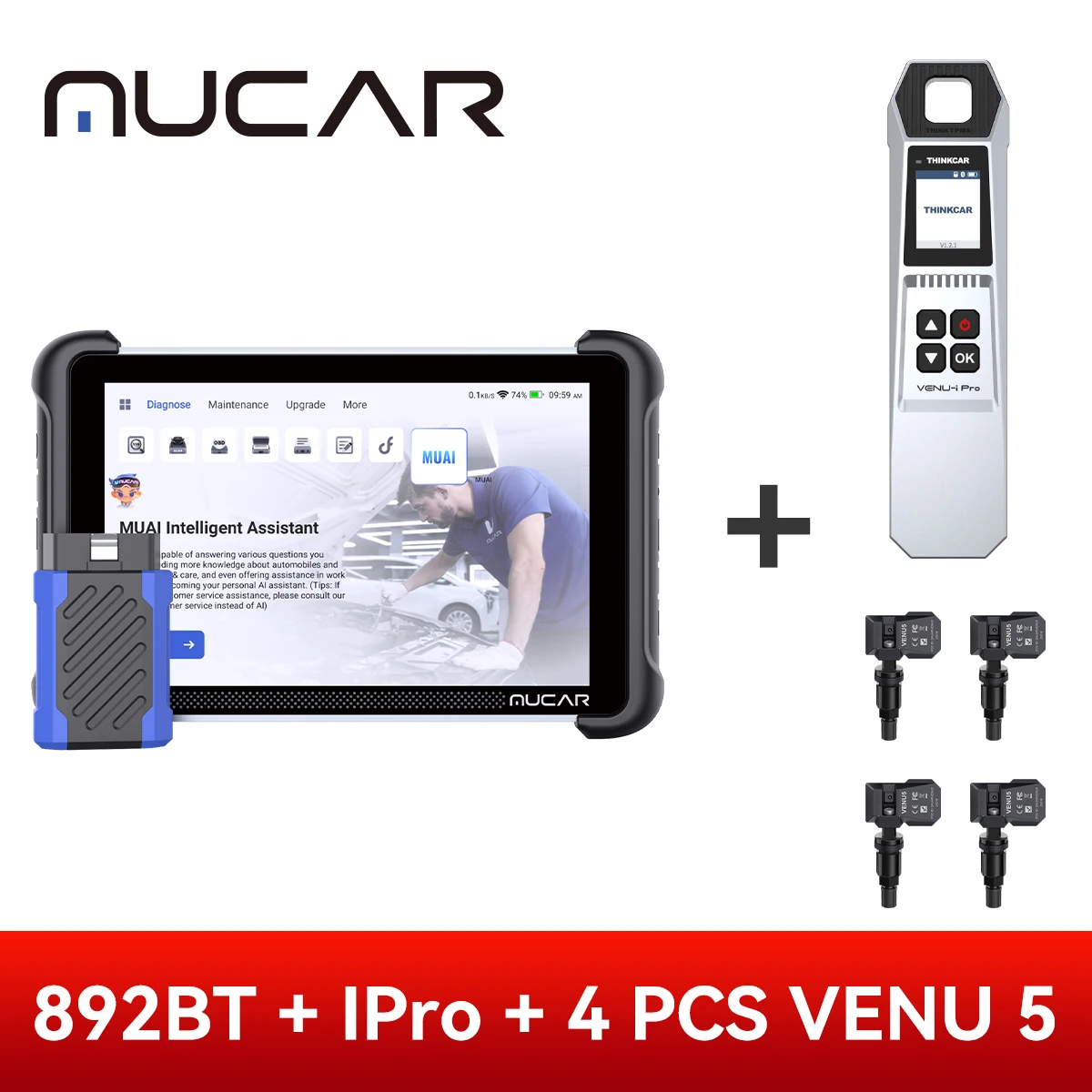 

Автомобильный инструмент MUCAR 892BT AI Assist, двунаправленный сканер Obd2, кодирование ЭБУ, автомобильный диагностический инструмент CANFD DOIP 35, полная система сброса