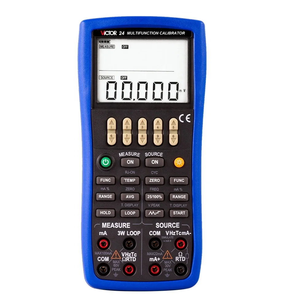 

VICTOR 24 multifunction process calibrator RTD source measure and source output calibrtator temperature monitoring calibrator