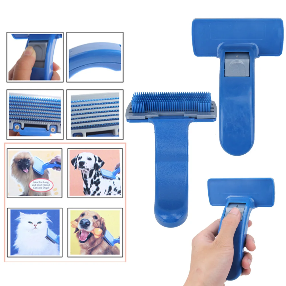 

High Quality New Grooming Self Cleaning Pet Brush Dog Cat Grooming Trimmer Soft Pin