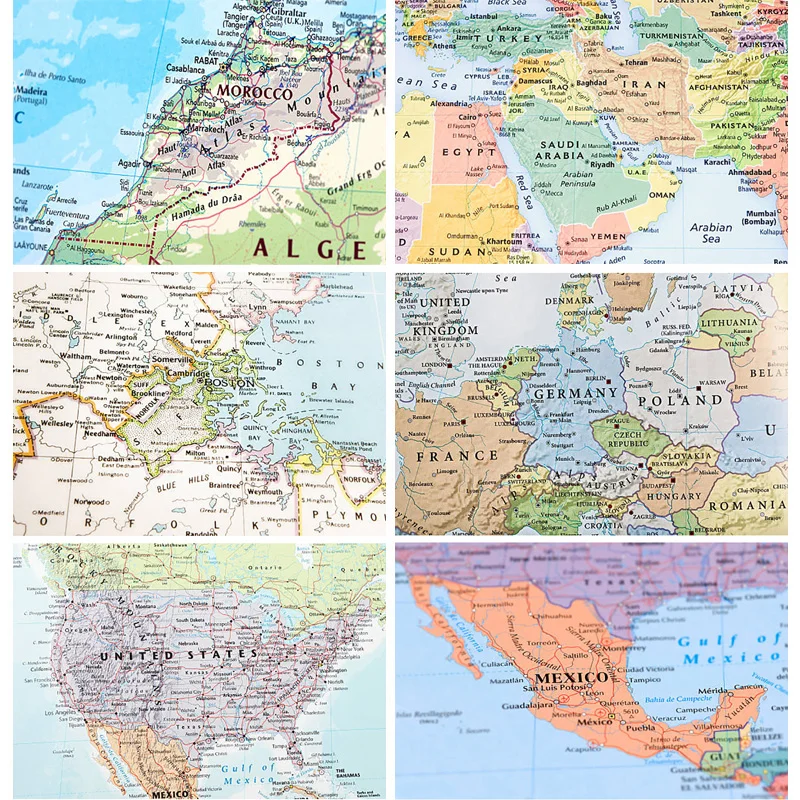 

World map photography background country flags and country name portrait backdrop studio props 22423 DDTT-01