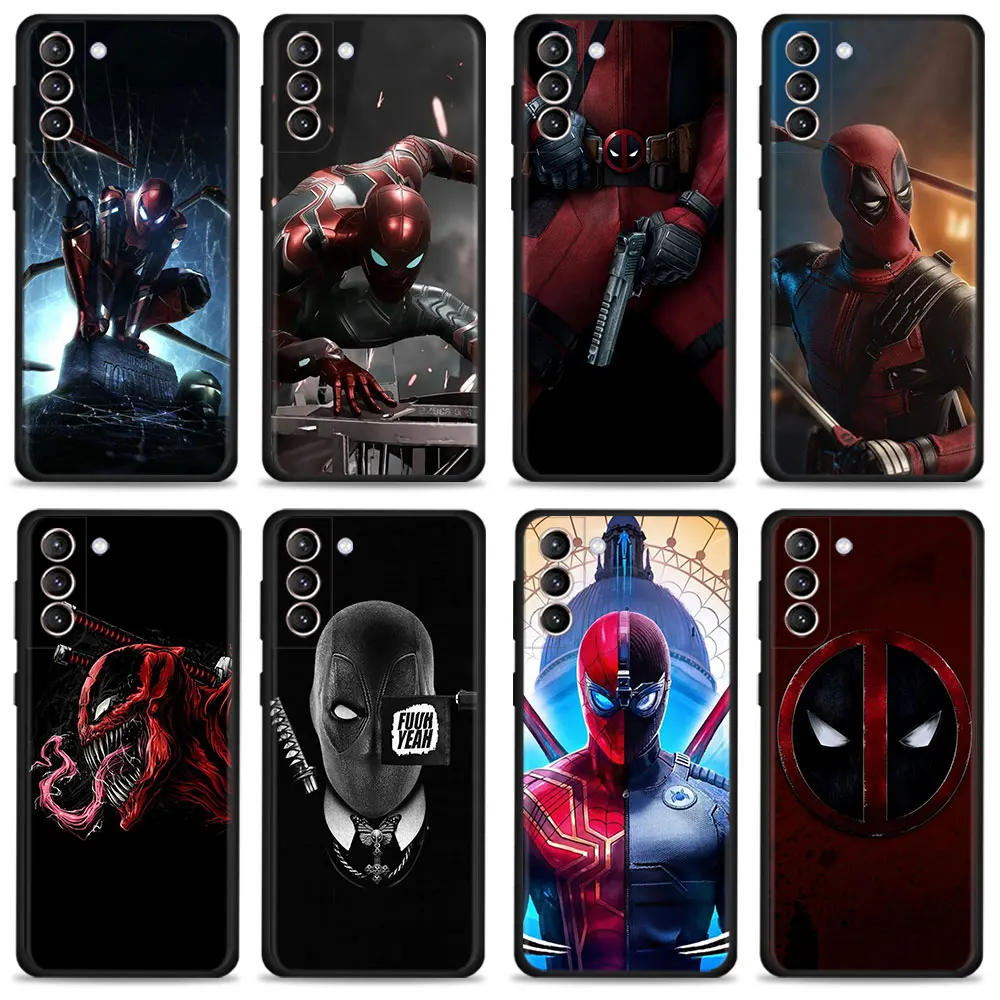 

Phone Case for Samsung Galaxy S21 S20 FE S22 Ultra S10 S9 Plus S10e S8 Note 20Ultra 10Plus Cover Marvel Deadpool Spiderman