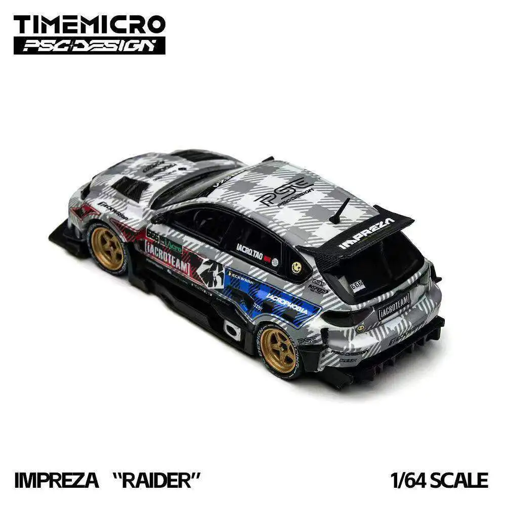 Фото Коллекционная модель автомобиля TimeMicro × PSC DESIGN 1:64 Subaru Impreza Raider IAcro Collaboration из литого металла для подарка №3