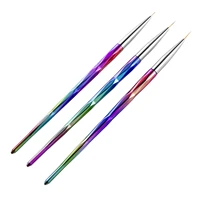 nail art brush rainbow handle stripes liner pen 7911mm flower drawing painting french acrylic tip tape design manicure tools