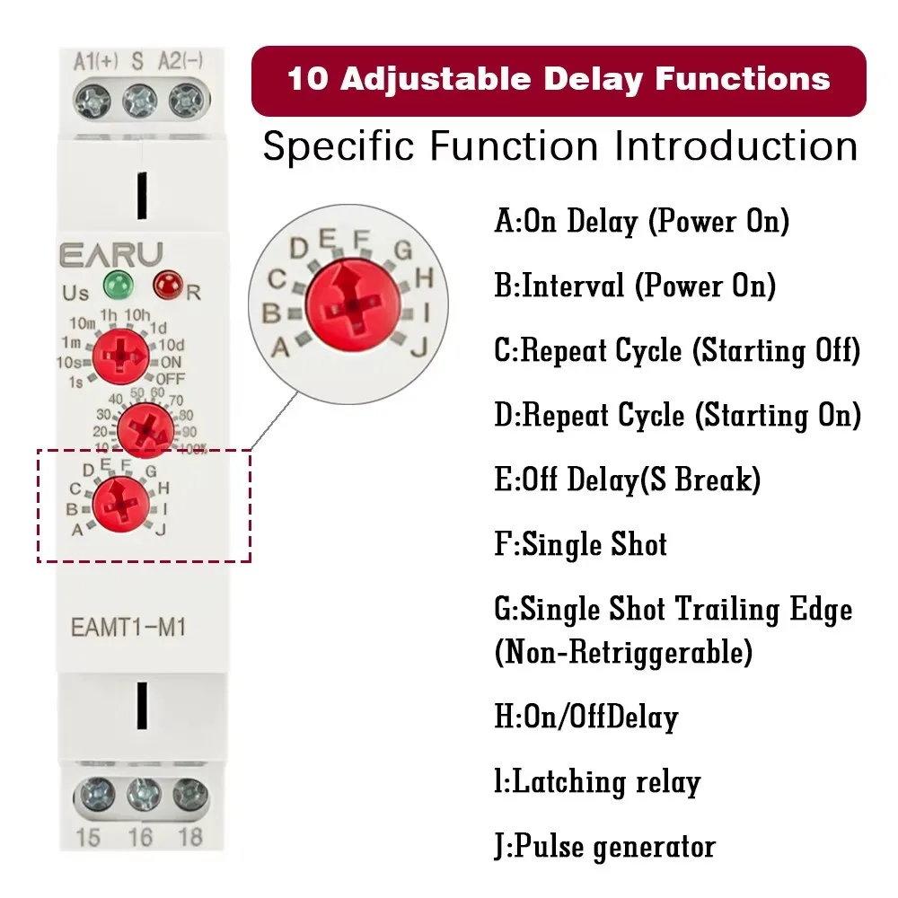 1 шт. 16 А многофункциональное реле таймера тип 0 секунды 10 дней с вариантами