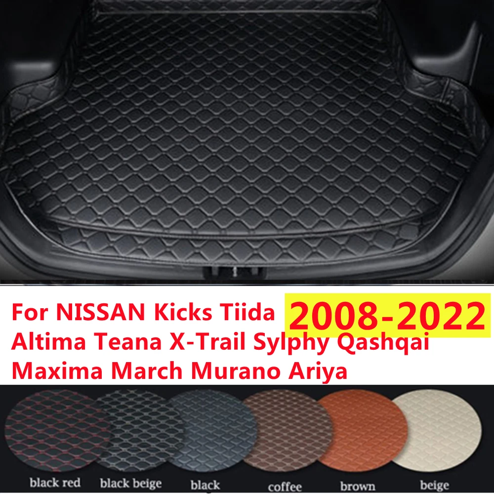 

SJ High Side Car Trunk Mat AUTO Tail Boot Cargo Pad Fit For NISSAN Tiida Kicks Ariya Murano March Maxima Qashqai X-Trail Altima