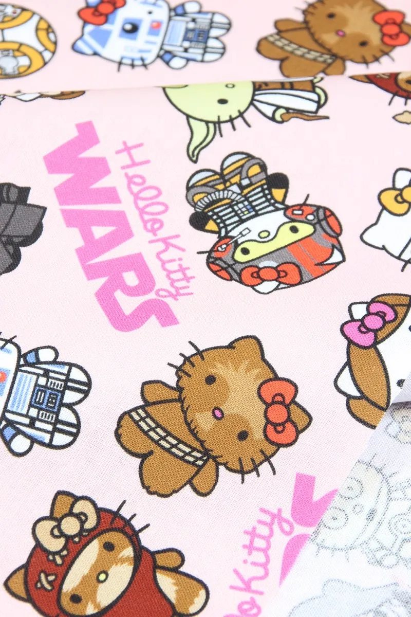 Sanrio Hello Kitty Wars однотонная ткань из 100% хлопка для шитья лоскутной одежды DIY стеганый
