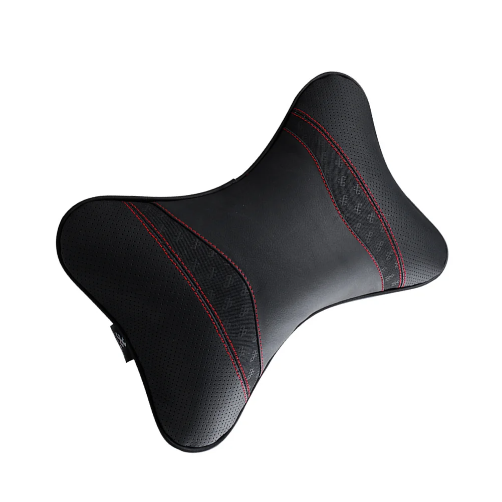 

Защитная Подушка на шею автомобильного сиденья, автомобильный подголовник с поддержкой упора, аксессуары для автомобильных сидений (черная, красная линия)