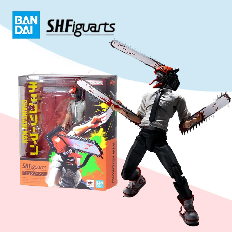 

Фигурка бензопилы Bandai S.H. Фигурка SHF из ПВХ, фигурка человека Denji, фигурка героя аниме, готовая игрушка, подарок для детей, оригинал